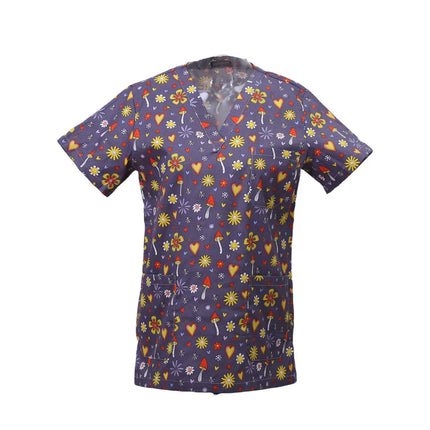 Pet Clinic Vet Work Uniforms Women Nurse Accessories Animal Printed Hospital Doctor Nursing T-Shirt Medical Scrubs Clothes Tops-KarWorkwear