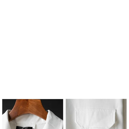 Spring Men Jumpsuits Long Sleeve Multi-pocket Beam Feet Overalls Streetwear Clothing Cargo Pants Hip Hop White Coverall Trousers