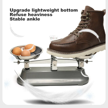 High quality leather boots Men Work Boots Waterproof Safety Shoes Men Autumn winter boots Steel toe shoes Puncture-Proof Boots