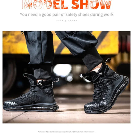 Plus Size 50 Fashion Safety Working Boots For Men High Quality Indestructible Construction Anti Smashing Shoes Sneakers Footwear-KarWorkwear
