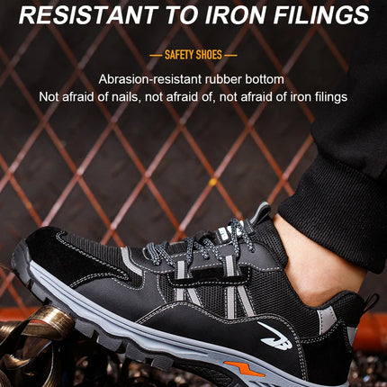 Latest 2023 Steel Toe Cap Climbing Shoes Indestructible Anti Nail Safety Work Shoes Anti Smashing Male Footwear Boots-KarWorkwear