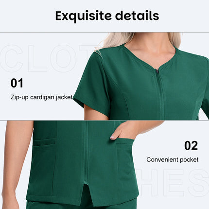 Pharmacist Operating Room Scrub Nursing Set Doctor Solid Color Surgical Gown Breathable Scrub Medical Uniform Lab Nurse Overalls