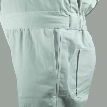 Spring Men Jumpsuits Long Sleeve Multi-pocket Beam Feet Overalls Streetwear Clothing Cargo Pants Hip Hop White Coverall Trousers