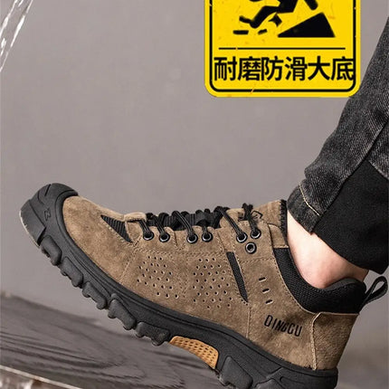 New Indestructible Shoes Work Sneakers Steel Toe Cap Safety Shoes Men Boots Anti-smash Anti-puncture Work Boots Security-KarWorkwear