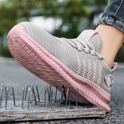 Women's Work Safety Shoes, Anti Impact Steel Toe, Anti Puncture, Wear-resistant Fashion Sports Shoes-KarWorkwear