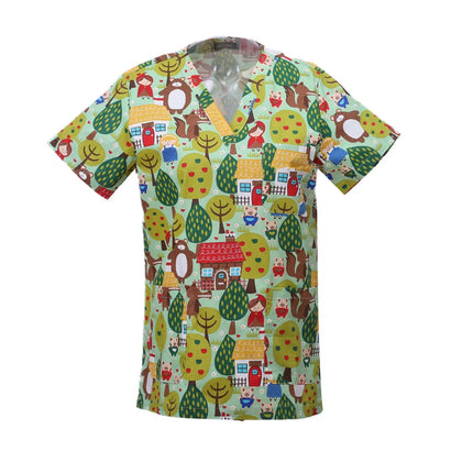 Pet Clinic Vet Work Uniforms Women Nurse Accessories Animal Printed Hospital Doctor Nursing T-Shirt Medical Scrubs Clothes Tops-KarWorkwear
