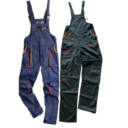 Bib Overalls Mens Women Work Clothing Plus Size Protective Coveralls Strap Jumpsuit Multi Pockets Uniform Sleeveless Cargo Pants-KarWorkwear