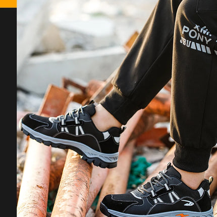 Latest 2023 Steel Toe Cap Climbing Shoes Indestructible Anti Nail Safety Work Shoes Anti Smashing Male Footwear Boots-KarWorkwear