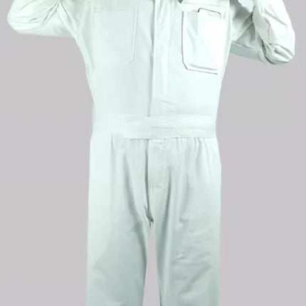 Spring Men Jumpsuits Long Sleeve Multi-pocket Beam Feet Overalls Streetwear Clothing Cargo Pants Hip Hop White Coverall Trousers