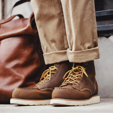 Maden Vintage 875 Ankle Boots Durable Leather High-top Shoes For Men Winter Round Toe Cowboy Boots Safety Work Shoes-KarWorkwear