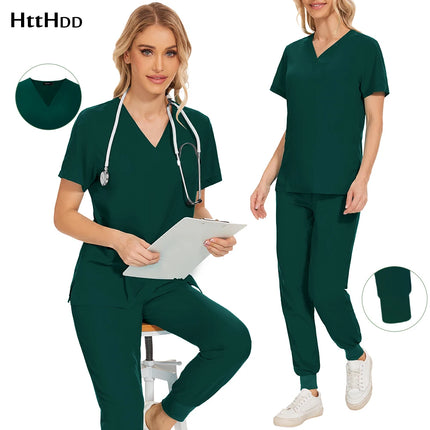 Hot Selling Scrubs Medical Uniforms Woman Breathable Beauty Manicurist Work Clothes Doctor Nurse Operating Room Surgical Uniform-KarWorkwear