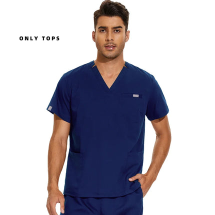 Medical Uniform Lab Clothes Women Mens Scrubs Tops Nurse Nursing Uniform Vet Costume Spa Workwear Hospital Surgery Work Shirts-KarWorkwear