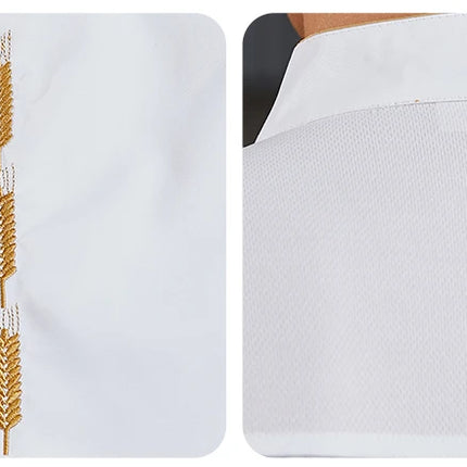 Cook Jacket Catering  Cooking White Shirt Restaurant Kitchen Chef T-shirt Baker Work Uniform Waiter Hotel Clothes Cafe Overalls-KarWorkwear