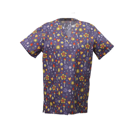 Pet Clinic Vet Work Uniforms Women Nurse Accessories Animal Printed Hospital Doctor Nursing T-Shirt Medical Scrubs Clothes Tops-KarWorkwear