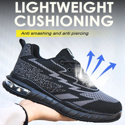 Women's Safety Shoes Steel Toe Anti-Smashing And Anti-Stabbing Breathable Lightweight Work Boots Four Seasons Women's Work Shoes
