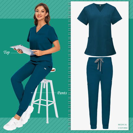 Spa Beauty Uniform Dental Scrub Unisex Nursing Sets Comfortable Work Clothes Hospital Surgical Uniform Clinical Nursing Uniforms-KarWorkwear