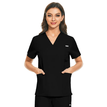 Hospital Overall Scrub Tops Women Dentist Working Uniform Nurse Scrub Uniformes Hospital Workwear Beauty Salon Pharmacy Clothes-KarWorkwear