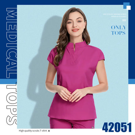 Pet Grooming Institution Scrubs Tops High Quality Spa Uniforms Unisex Stand Collar Work Clothes Medical Accessories Surgery Tops-KarWorkwear