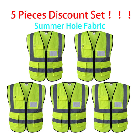 High Visibility Reflective Safety Vest Work Uniform Signal Security Jacket Reflex Clothing Rider Motor Geology Man-KarWorkwear