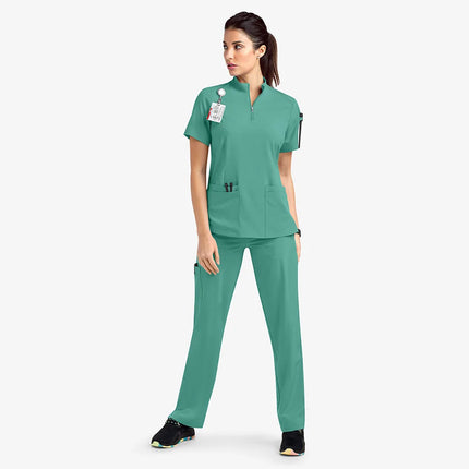 Unisex Medical Uniforms for V-neck Nurse Scurbs set Women Hospital Doctor Workwear Oral Dental Surgery Work Uniform short sleeve-KarWorkwear