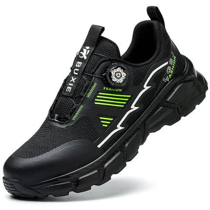 Rotating Button Men Shoes Security Sneakers Steel Toe Shoes Puncture-Proof work Shoes Anti-smash Sport Safety Shoes Protective-KarWorkwear