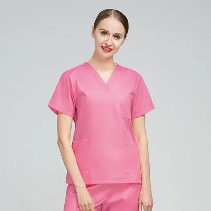High Quality Scrubs Medical Uniforms Women Nurse Uniform Thin Breathable Medical Scrub Tops Elastic Scrubs Pants Doctor Workwear-KarWorkwear