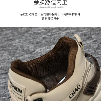 Mens Boots High Top Shoes Casual Winter Platform Designer Luxury Ankle Sport Chelsea Tactical Cowboy Work Safety Sneakers 안전화-KarWorkwear