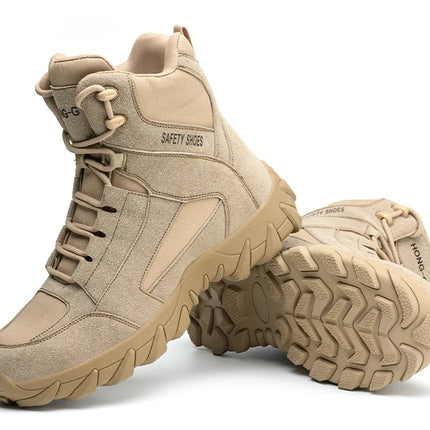 Work Boots Indestructible Safety Shoes Men and Women Steel Toe Shoes Construction Work and Daily Wear Outdoor work hiking boots