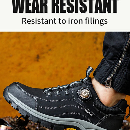 Men's Steel Head Safety Shoes Puncture And Smash Resistant Lightweight Sole Breathable Upper for Outdoor Workshop Work Shoes