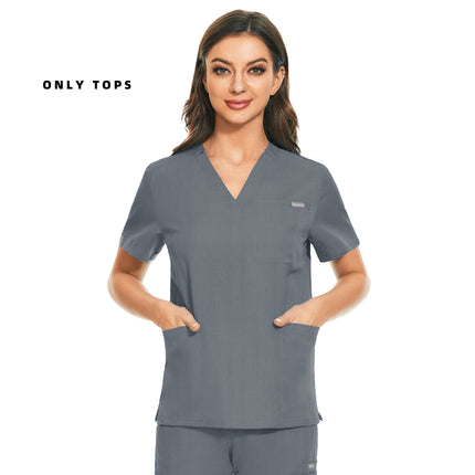 Medical Uniform Lab Clothes Women Mens Scrubs Tops Nurse Nursing Uniform Vet Costume Spa Workwear Hospital Surgery Work Shirts-KarWorkwear