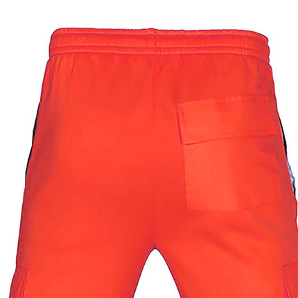 Men's Work Uniform Bottoms Safety Pants Striped Reflective Pants Loose Mens Work Trousers Patchwork Workwear Safety Clothing