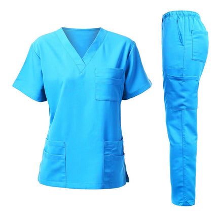 Anti Wrinkle Washable Soft Fabric Nursing Scrubs Hospital Uniform Medical Scrubs Tops Women Jogger Scrubs Sets Nurse Uniform-KarWorkwear
