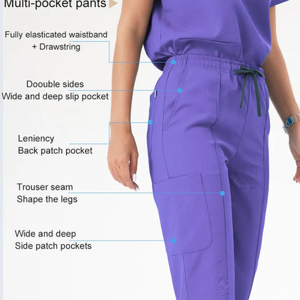 Unisex Medical Scrubs Set New Heat Preservation Thermostatic Fabric Nursing Robe Suit for Winter  Paramedic Coveralls Uniforms