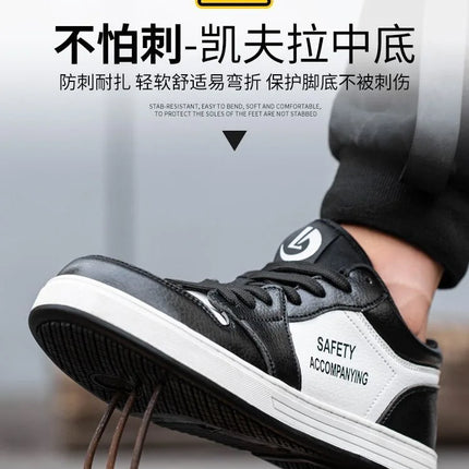 Unisex High-quality Work Shoes Men Non-slip Safety Shoes Anti-smash Anti-puncture Indestructible Shoes Women's Work Sneakers 46-KarWorkwear