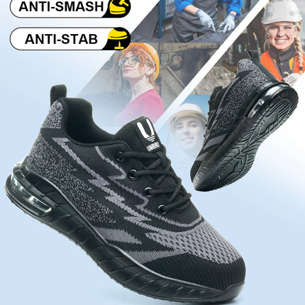 Women's Safety Shoes Steel Toe Anti-Smashing And Anti-Stabbing Breathable Lightweight Work Boots Four Seasons Women's Work Shoes