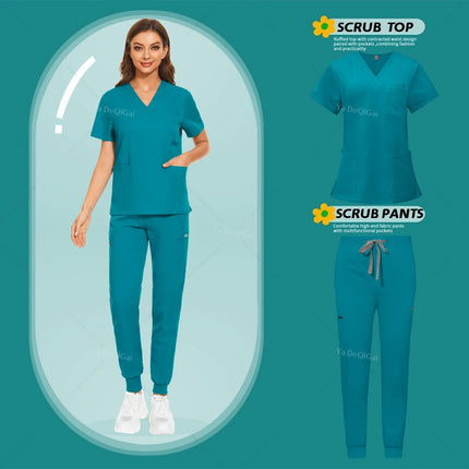 High Quality Suit Medical Nurse Uniforms Multicolor Scrubs Set Beauty Salon Spa Work Clothes Surgical Gowns Nursing Accessories-KarWorkwear