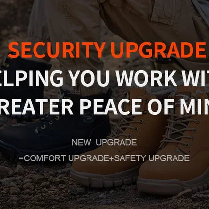 Latest 2024 Fashion Winter Warm Men's Work Safety Boots Waterproof Rugged Steel Toe Shoes Sneakers Safety Protection Coldproof