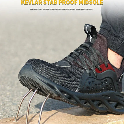 2024 Work Sneakers Men Indestructible Shoes Work Safety Shoes With Steel Toe Cap Puncture-Proof  Male Security Protective Shoes-KarWorkwear