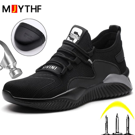 Security Casual Sneakers Men Shoes Work Boots Steel Toe Shoes Anti-smash Anti-puncture Indestructible Shoes Protective Boots-KarWorkwear