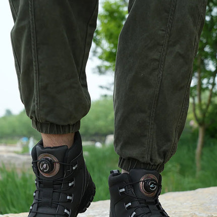 Waterproof Safety Boots Men Indestructible Steel Toe Work Boots Anti-smash Stab-resistant Safety Shoes Biker Botas Para Hombre
