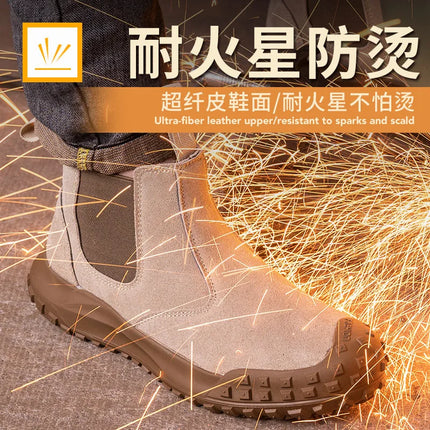 Scald-proof Electric Welding Shoes Plastic Toe Work Shoes Insulated Electrician Shoes Indestructible Industrial Male Wear Boots-KarWorkwear