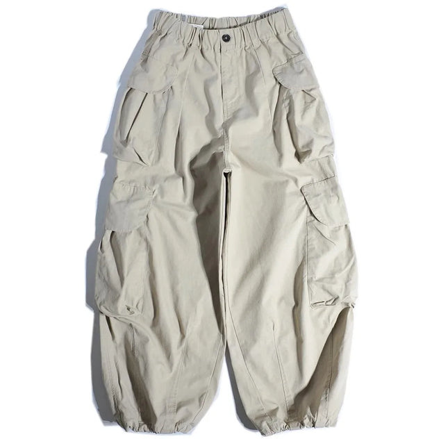 Heavyweight Wide Leg Workwear Trousers y Hong Kong Sle Multi-ket Loose Straight Casual ape Men's Pants