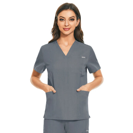 Hospital Overall Scrub Tops Women Dentist Working Uniform Nurse Scrub Uniformes Hospital Workwear Beauty Salon Pharmacy Clothes-KarWorkwear