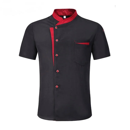 Short Sleeve Chef Jacket Set Hotel Kitchen Work Uniform Cook Restaurant Cooking Shirts+Hat+Apron-KarWorkwear
