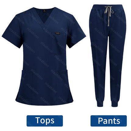 Multilcolors Lightweight Medical Nurse Uniform Women Scrubs Set Hospital Scrub Suit Accessories Dental Surgery Suit Lab Workwear-KarWorkwear