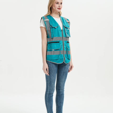 Work Vest for Women Work Clothes Hi Vis Workwear Vest with Pockets