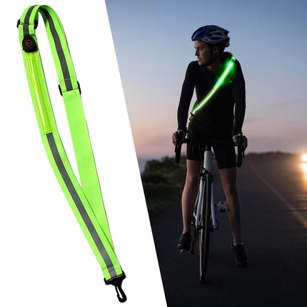 USB Rechargeable LED Reflective Belt Sash High Visibility LED Reflective Belt Safety Reflective Running Gear for Night Running