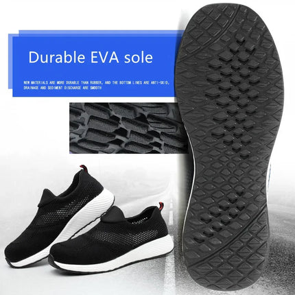 New 2022 Summer Breathable Men Casual Shoes Steel Toe Cap Indestructible Safety Working Shoes Outdoor Men Footwear-KarWorkwear