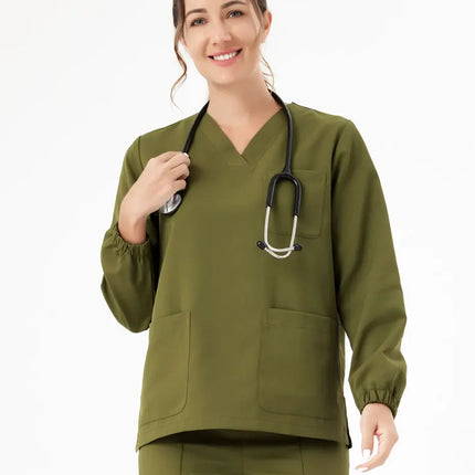 Unisex Medical Scrubs Set New Heat Preservation Thermostatic Fabric Nursing Robe Suit for Winter  Paramedic Coveralls Uniforms