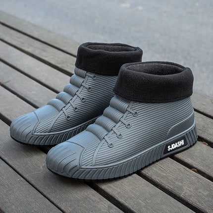 Men Women Short Tube Rain Boots Kitchen Anti-slip Rain Shoes Summer Ankle Outdoor Winter Car Washing Fishing Waterproof Shoes